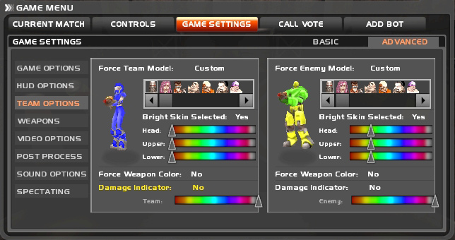 Quakelive Ingame Menü